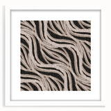 Earthen Harmony Abstracts - Flowing Line Art in Beige and Black