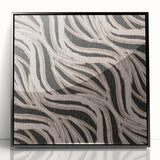 Earthen Harmony Abstracts - Flowing Line Art in Beige and Black