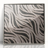 Earthen Harmony Abstracts - Flowing Line Art in Beige and Black