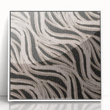 Earthen Harmony Abstracts - Flowing Line Art in Beige and Black