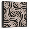 Earthen Harmony Abstracts - Flowing Line Art in Beige and Black