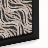 Earthen Harmony Abstracts - Flowing Line Art in Beige and Black