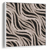 Earthen Harmony Abstracts - Flowing Line Art in Beige and Black