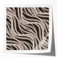 Earthen Harmony Abstracts - Flowing Line Art in Beige and Black