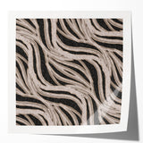 Earthen Harmony Abstracts - Flowing Line Art in Beige and Black