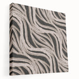 Earthen Harmony Abstracts - Flowing Line Art in Beige and Black