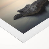 Minimalist Coastal Landscape Art – Serene Ocean Rock Scene Print