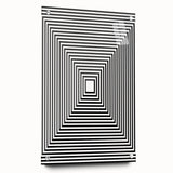 Modern Abstract Wall Art – Optical Illusion Black & White Print