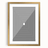 Modern Abstract Wall Art – Optical Illusion Black & White Print