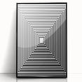 Modern Abstract Wall Art – Optical Illusion Black & White Print