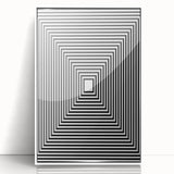 Modern Abstract Wall Art – Optical Illusion Black & White Print