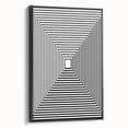 Modern Abstract Wall Art – Optical Illusion Black & White Print