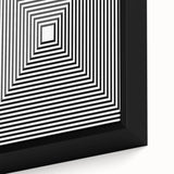 Modern Abstract Wall Art – Optical Illusion Black & White Print