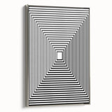Modern Abstract Wall Art – Optical Illusion Black & White Print