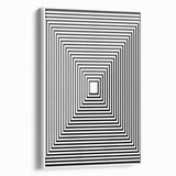 Modern Abstract Wall Art – Optical Illusion Black & White Print