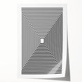 Modern Abstract Wall Art – Optical Illusion Black & White Print