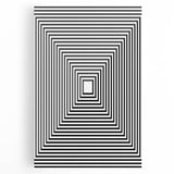 Modern Abstract Wall Art – Optical Illusion Black & White Print