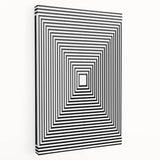 Modern Abstract Wall Art – Optical Illusion Black & White Print