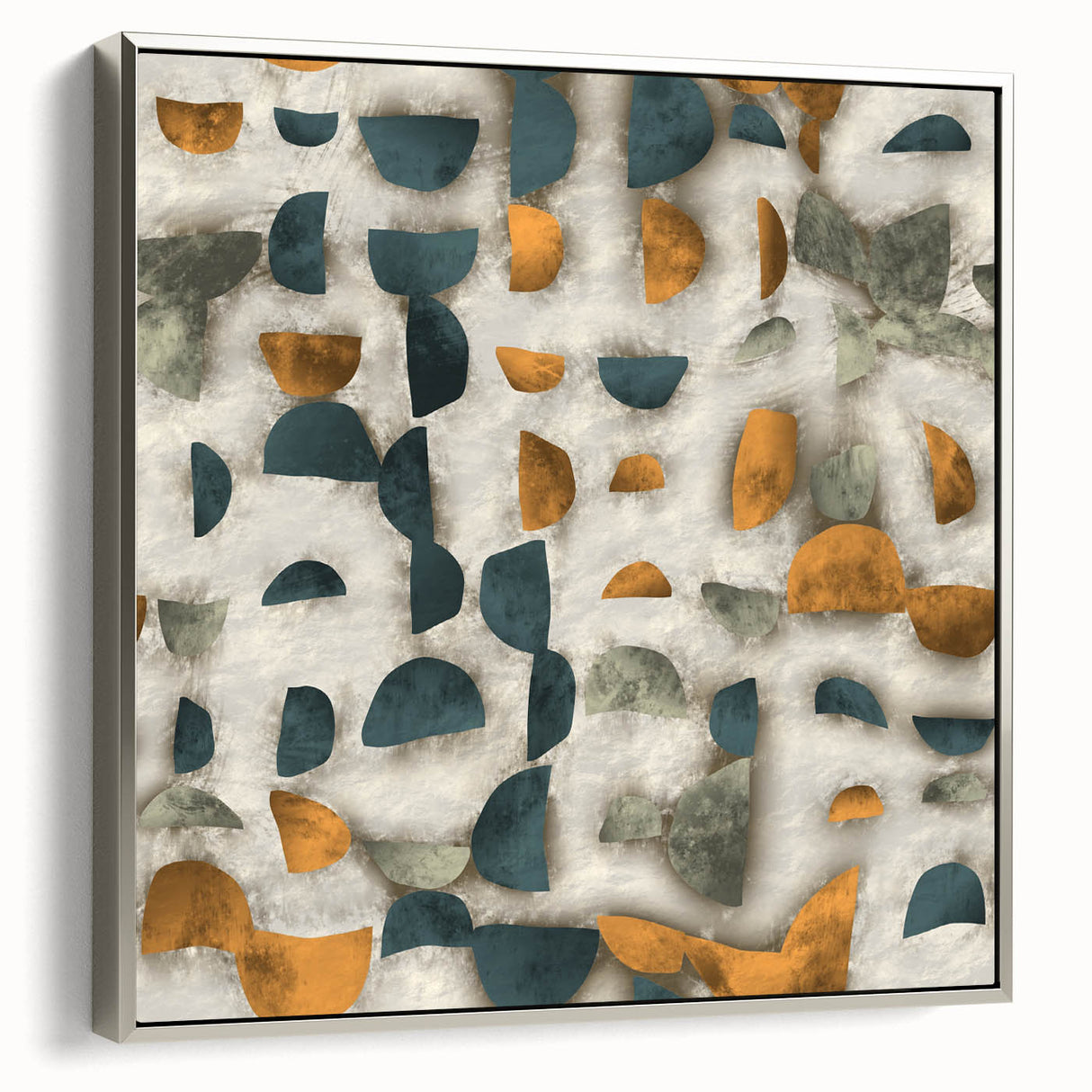 Geometric Abstract Canvas Art - Timeless Textures in Bold Hues
