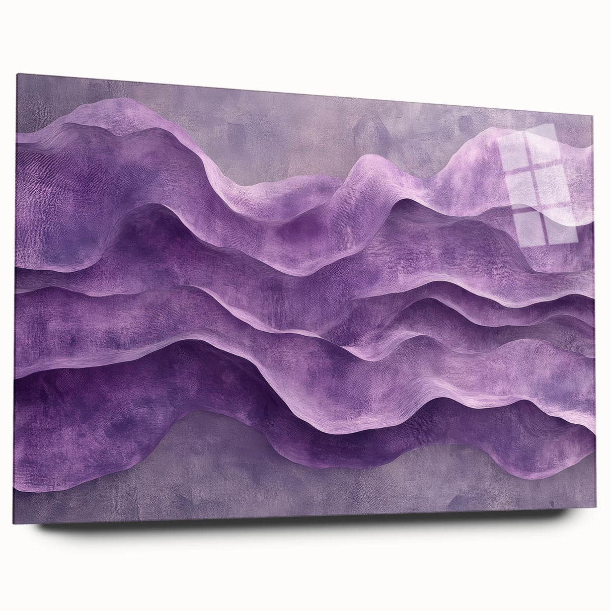 Contemporary Abstract Art Pieces – Lavender & Plum Wave Texture