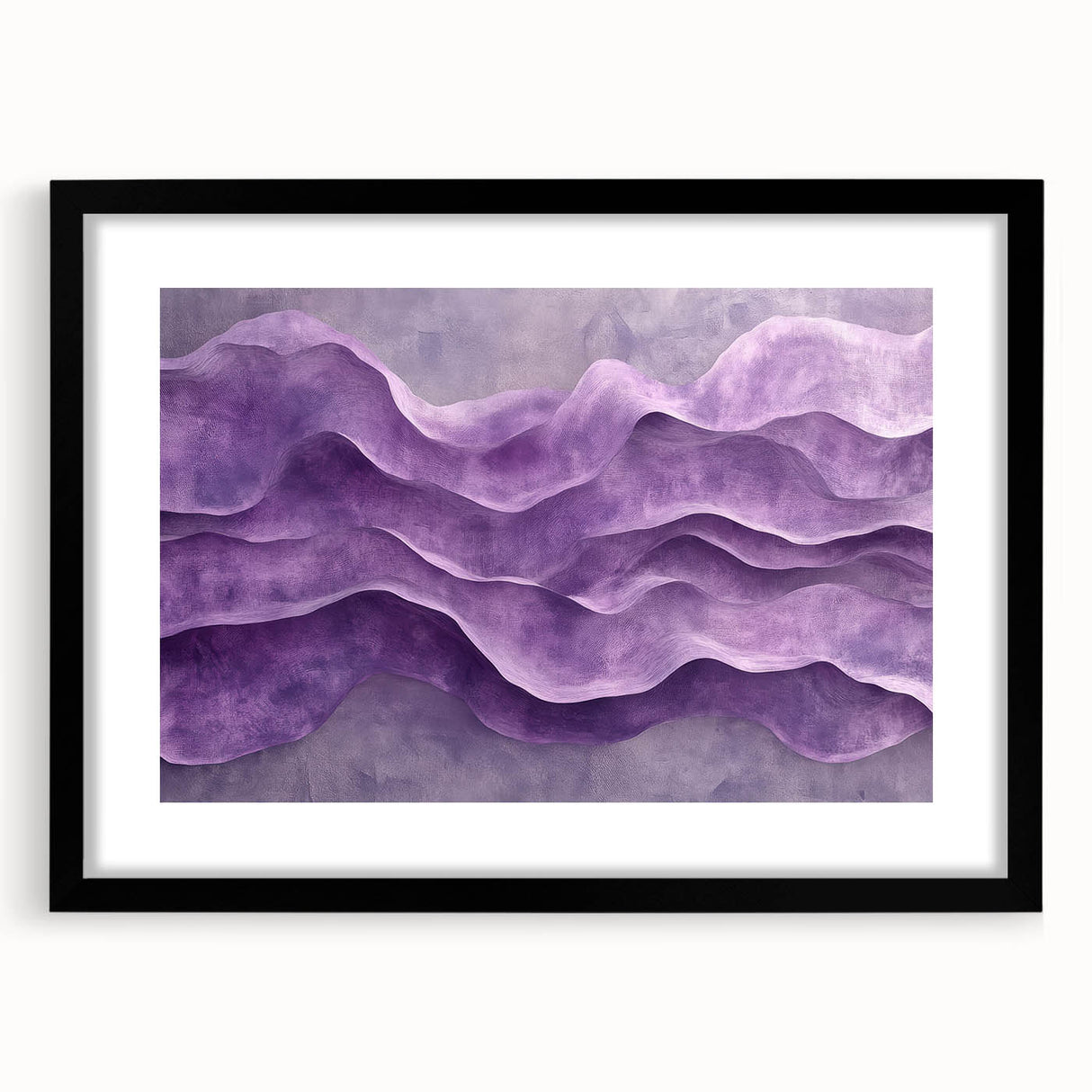 Contemporary Abstract Art Pieces – Lavender & Plum Wave Texture