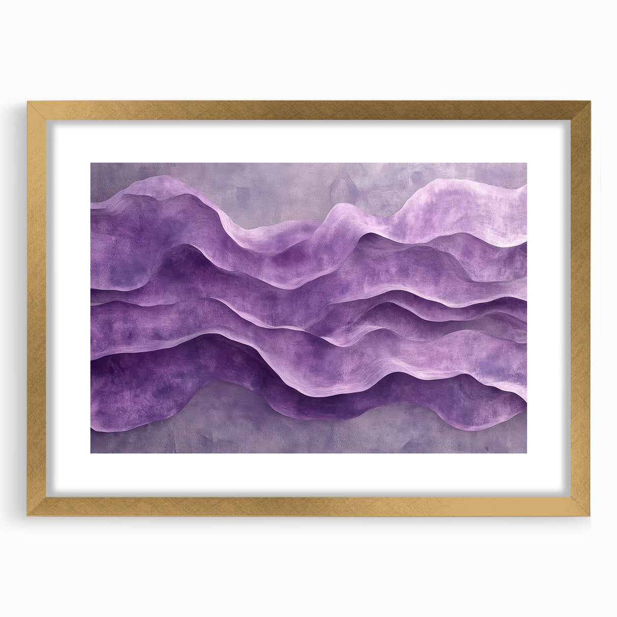 Contemporary Abstract Art Pieces – Lavender & Plum Wave Texture