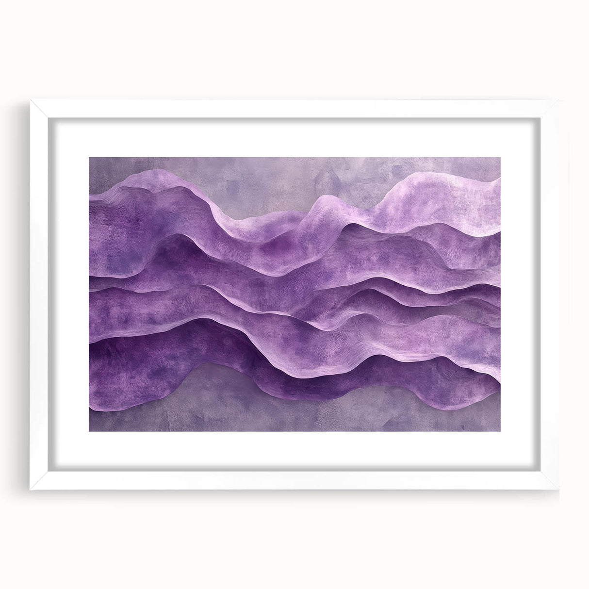 Contemporary Abstract Art Pieces – Lavender & Plum Wave Texture