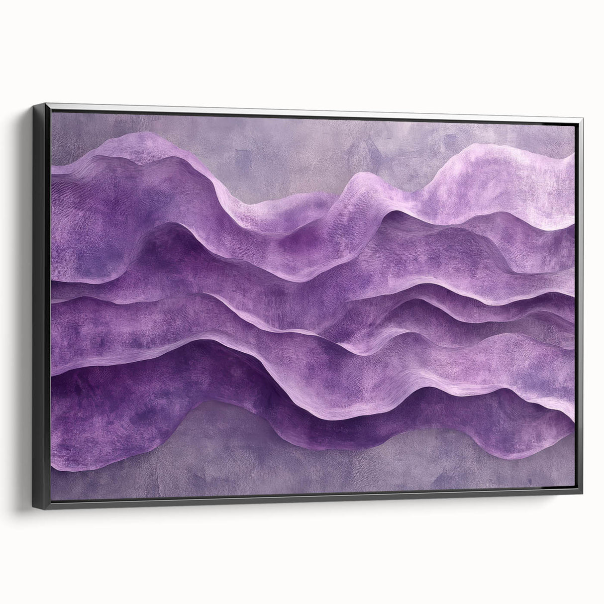 Contemporary Abstract Art Pieces – Lavender & Plum Wave Texture
