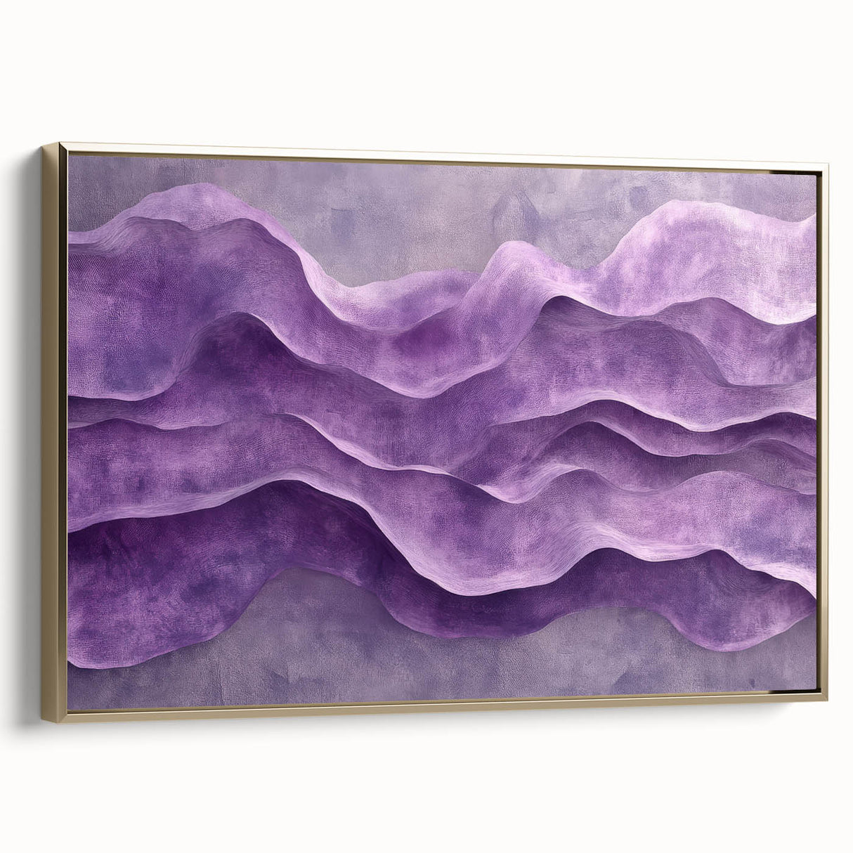 Contemporary Abstract Art Pieces – Lavender & Plum Wave Texture