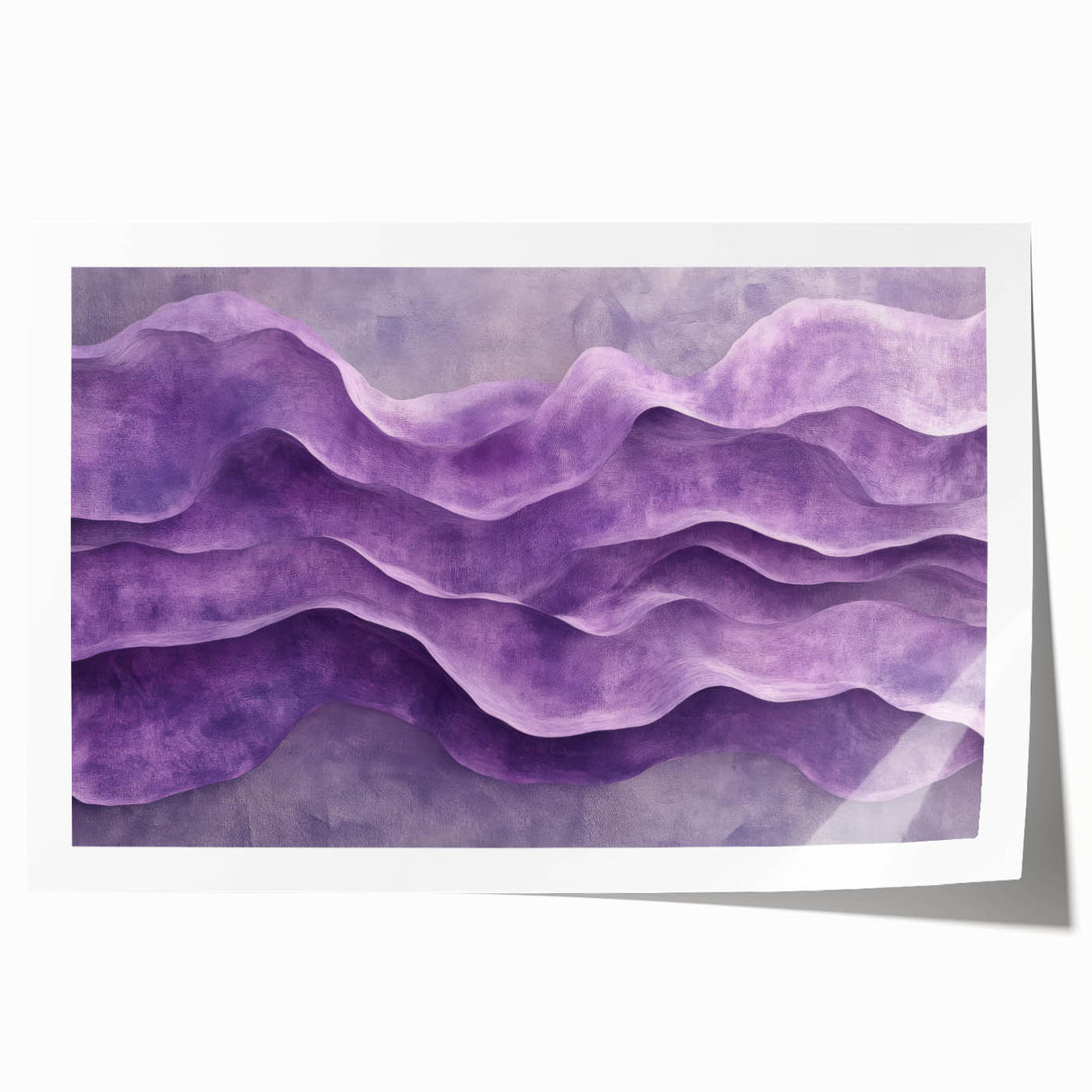 Contemporary Abstract Art Pieces – Lavender & Plum Wave Texture