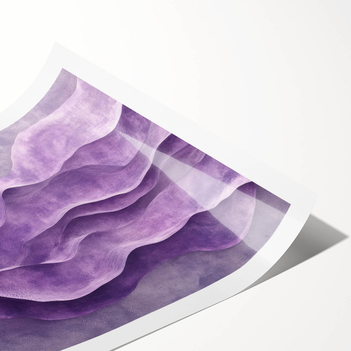 Contemporary Abstract Art Pieces – Lavender & Plum Wave Texture