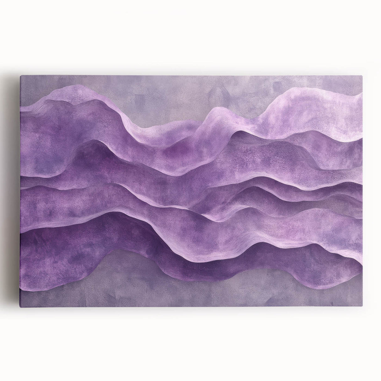 Contemporary Abstract Art Pieces – Lavender & Plum Wave Texture