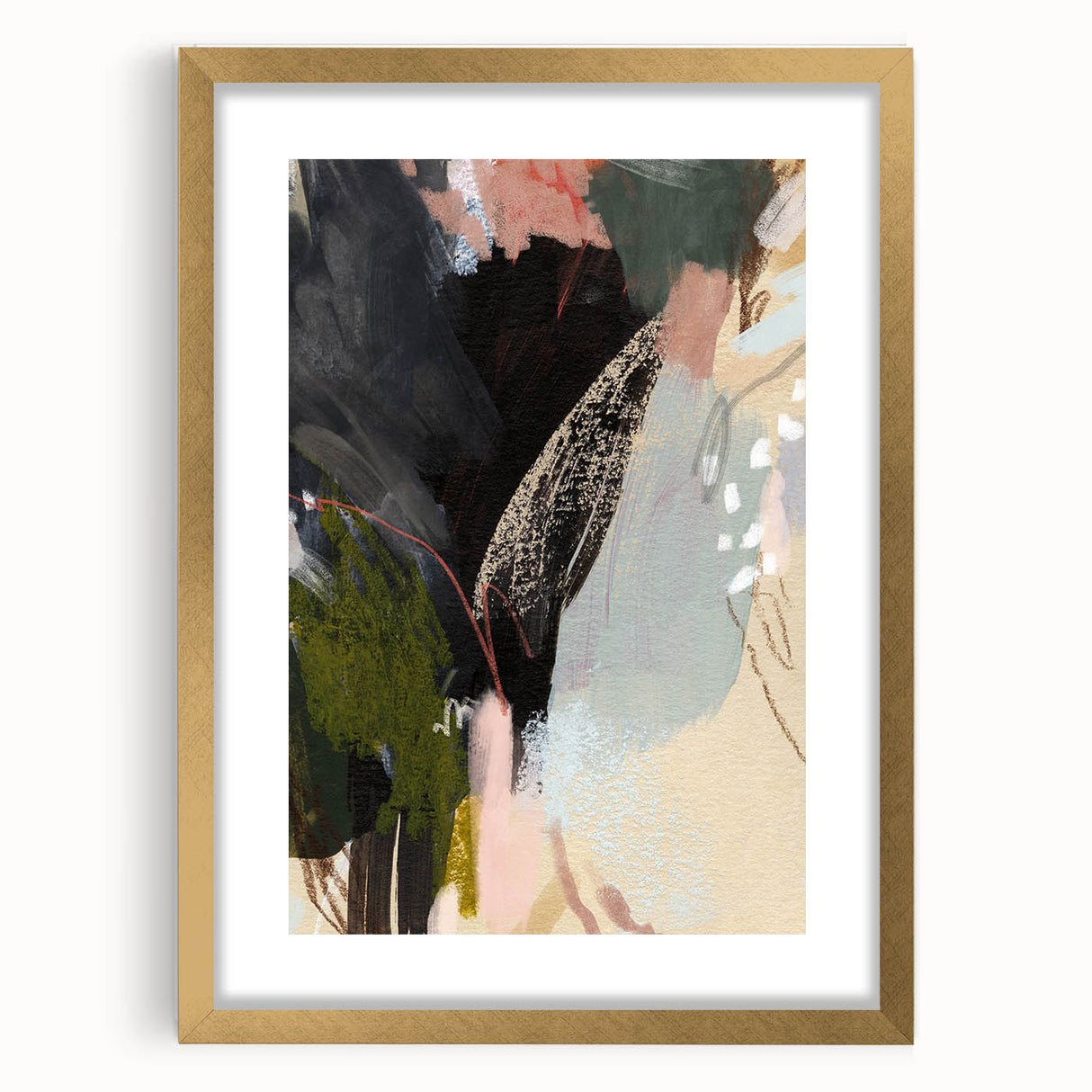 Earthen Harmony Abstracts - Bold Brushstroke Abstract Art in Earth Tones
