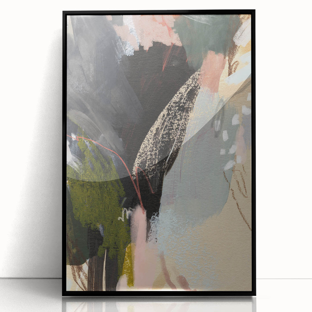Earthen Harmony Abstracts - Bold Brushstroke Abstract Art in Earth Tones