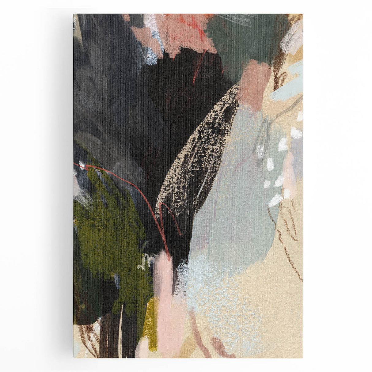 Earthen Harmony Abstracts - Bold Brushstroke Abstract Art in Earth Tones