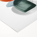 Modern Geometric Wall Decor – Minimalist Orange and Green Art Print