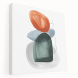 Modern Geometric Wall Decor – Minimalist Orange and Green Art Print