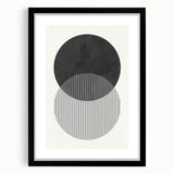 Modern Abstract Wall Art – Minimalist Geometric Black & White Print