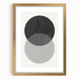 Modern Abstract Wall Art – Minimalist Geometric Black & White Print
