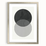 Modern Abstract Wall Art – Minimalist Geometric Black & White Print