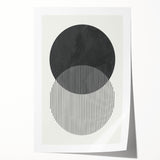 Modern Abstract Wall Art – Minimalist Geometric Black & White Print
