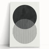 Modern Abstract Wall Art – Minimalist Geometric Black & White Print