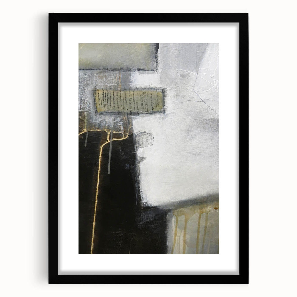 Black and White Moody Modern Wall Art – Abstract Canvas Print