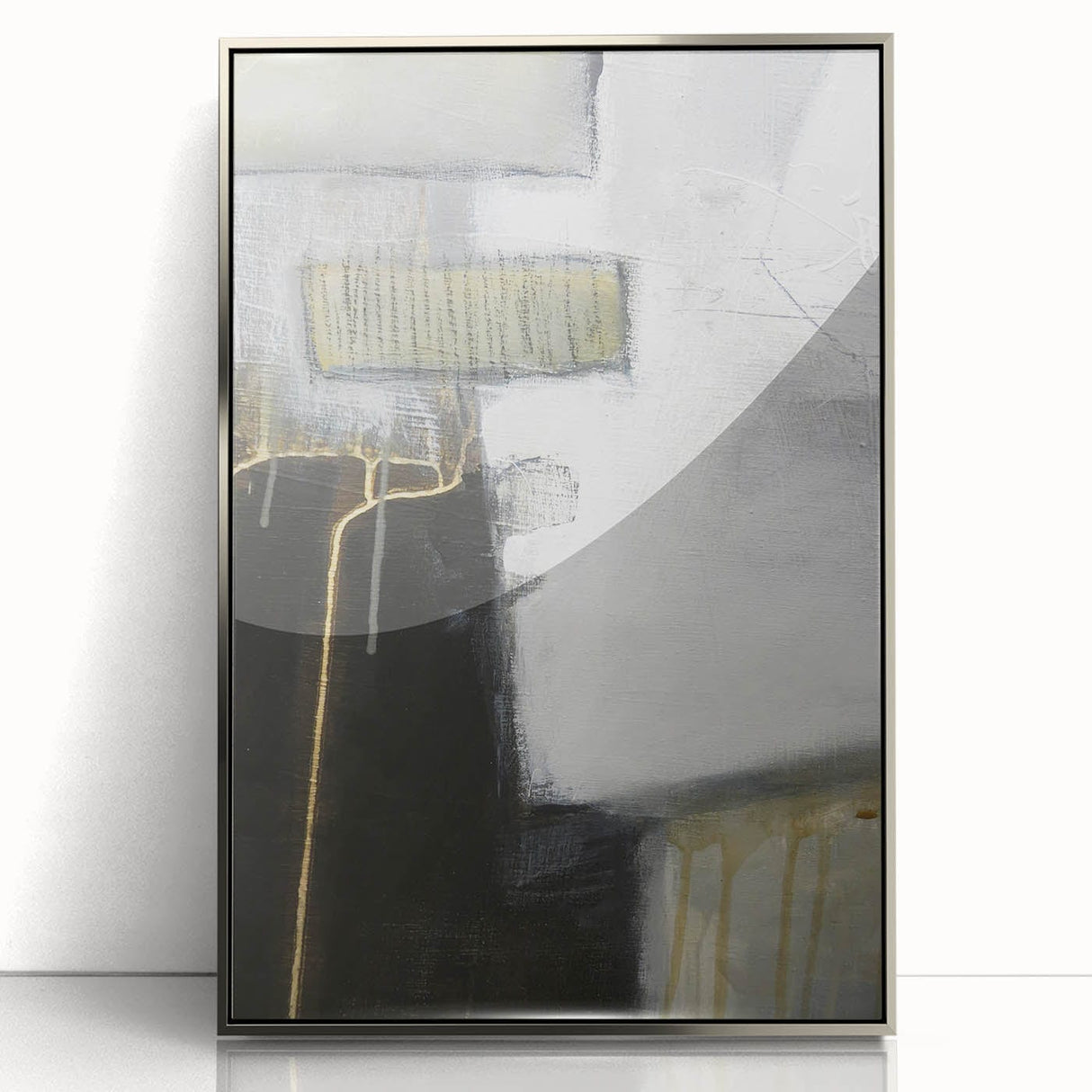 Black and White Moody Modern Wall Art – Abstract Canvas Print