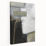 Black and White Moody Modern Wall Art – Abstract Canvas Print