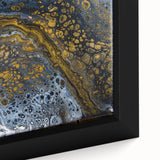 Elegant Abstract Fluid Canvas – Modern Gold & Black Wall Art