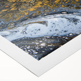 Elegant Abstract Fluid Canvas – Modern Gold & Black Wall Art