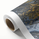 Elegant Abstract Fluid Canvas – Modern Gold & Black Wall Art