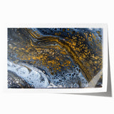 Elegant Abstract Fluid Canvas – Modern Gold & Black Wall Art