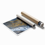 Elegant Abstract Fluid Canvas – Modern Gold & Black Wall Art